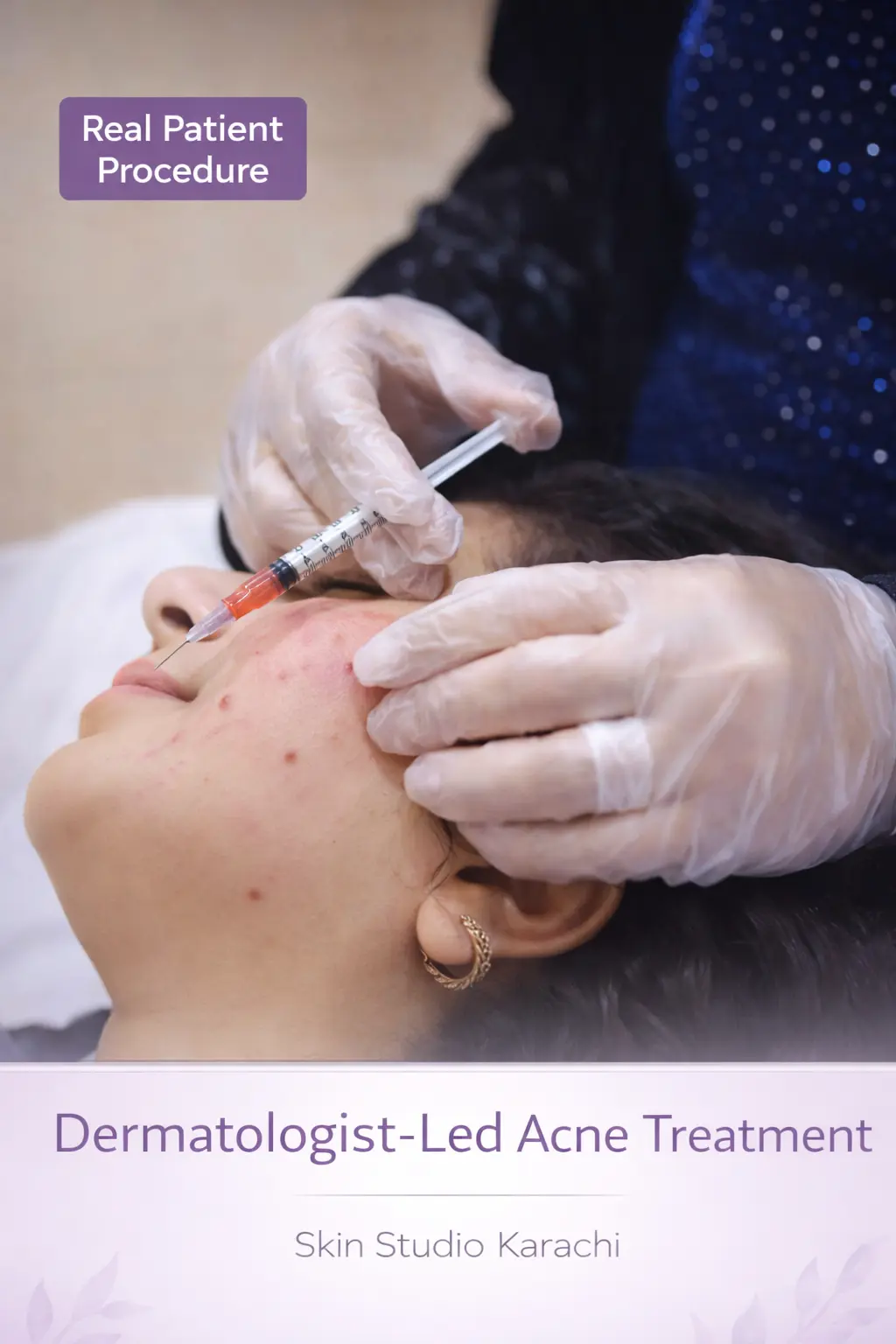 Acne treatment procedure by dermatologist in Karachi