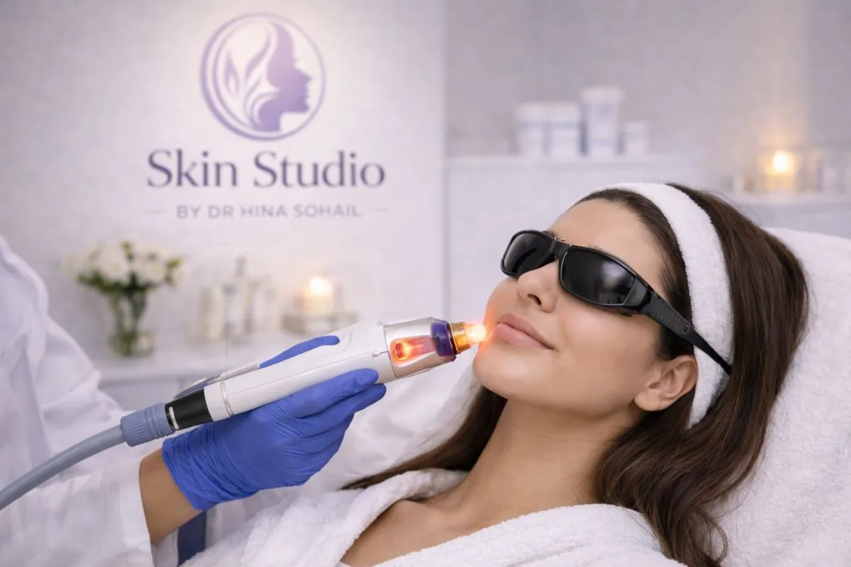 Laser treatment process in Karachi at Skin Studio
