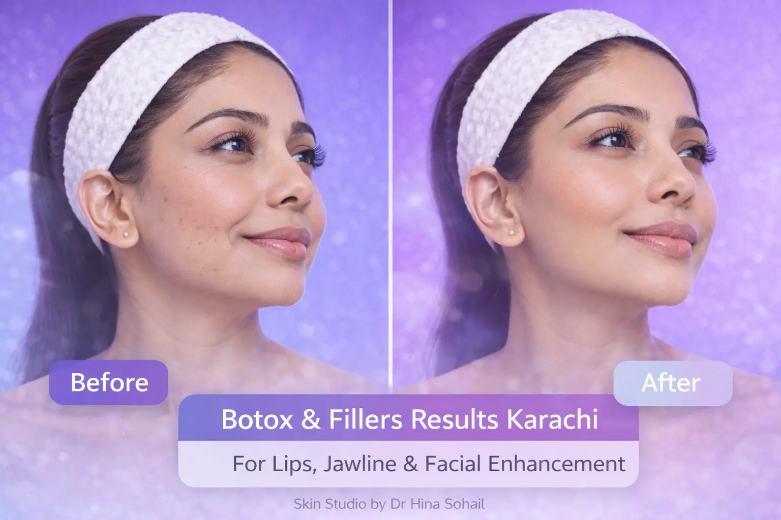 Botox and Fillers Results Karachi Botox and fillers results Karachi before and after facial enhancement at Skin Studio by Dr Hina Sohail