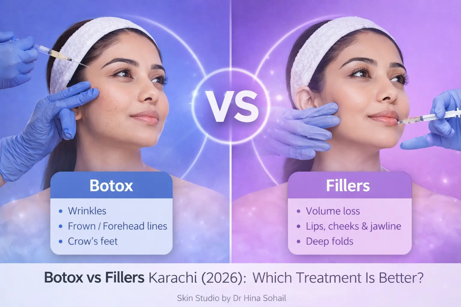 Botox vs Fillers Karachi 2026 Botox vs fillers Karachi comparison for wrinkles facial volume and anti aging treatment