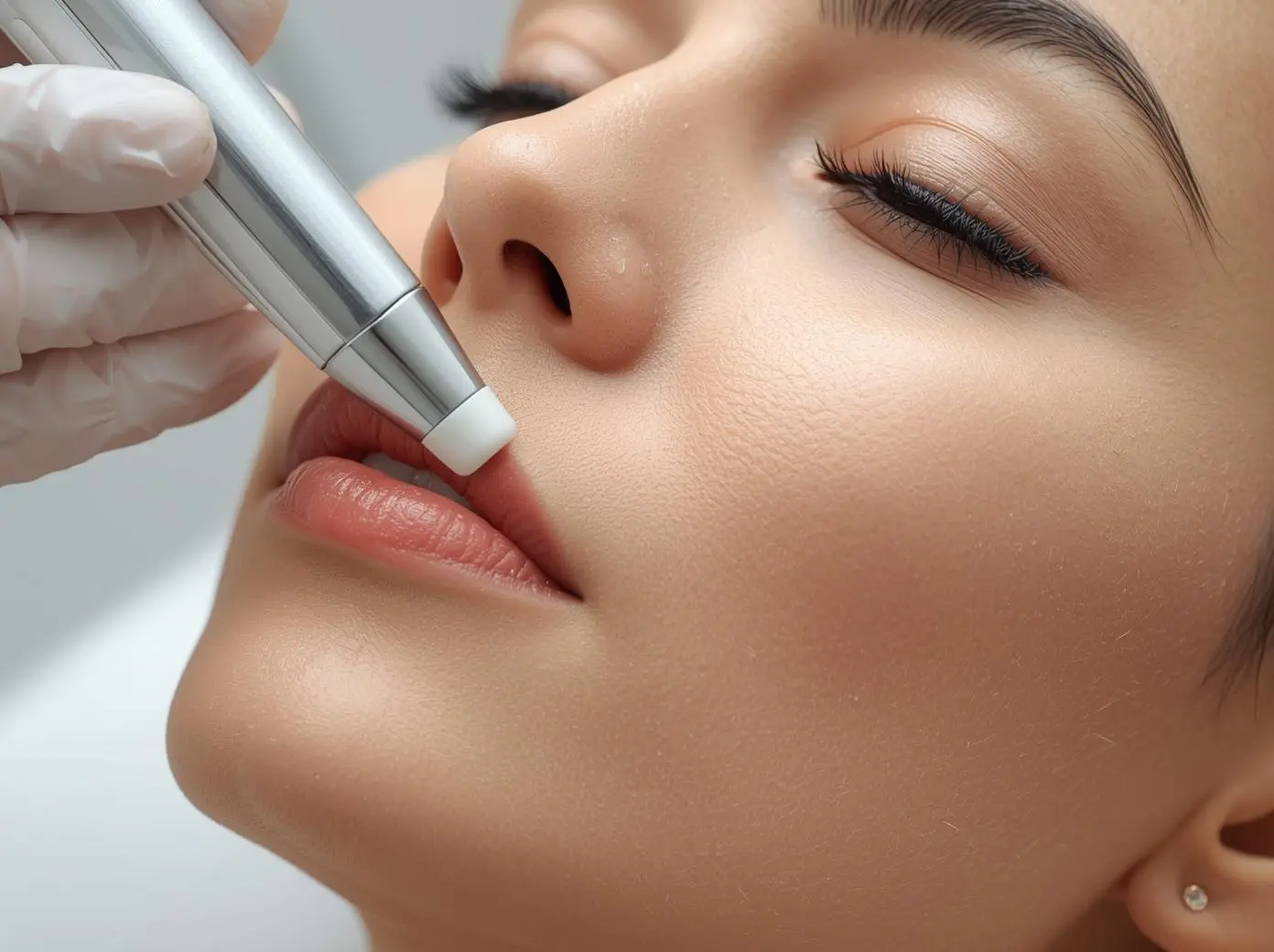 Laser hair removal treatment in Karachi showing close-up skin procedure with dermatology device