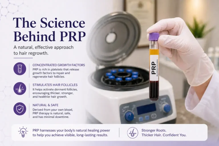 PRP for hair loss treatment in Karachi at Skin Studio by Dr Hina Sohail