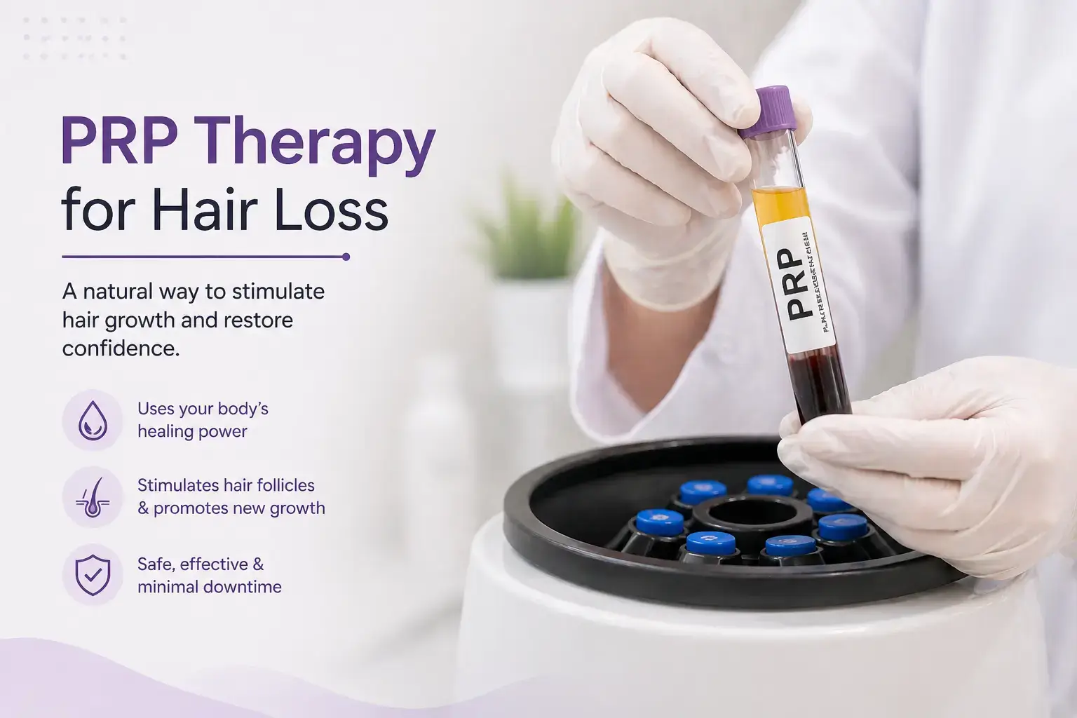 PRP Therapy for Hair Loss Benefits PRP therapy for hair loss Karachi showing platelet rich plasma treatment benefits